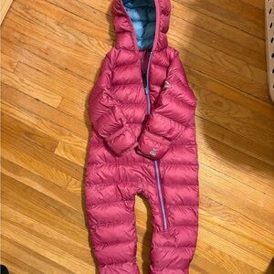 Pink Hooded Puffer Snowsuit